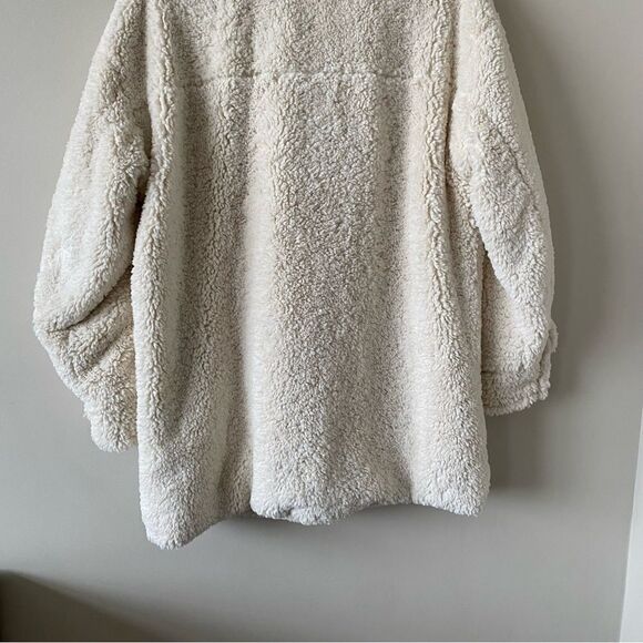 Esqualo-Fluffy Soft Teddy Coat- Off White - Picture 10 of 15